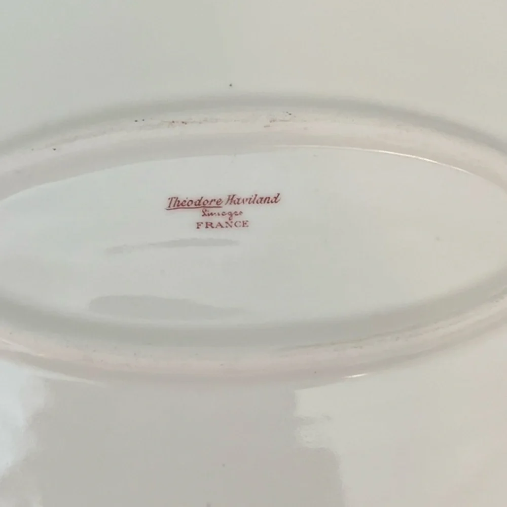Vintage Theodore Havilland France Oval Platter Petite Rose Pattern
